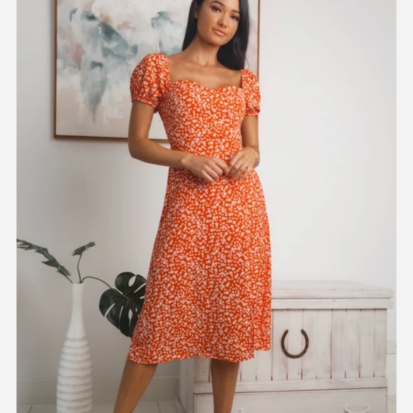 NWT KAILEY FRONT SPLIT MIDI DRESS - Picture 5 of 14